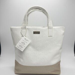 Authentic Jimmy Choo White & Gold Glitter Tote